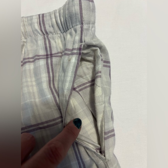 NWT Stars Above women's plaid flannel pajama pants purple white gray size XXL - Picture 6 of 7